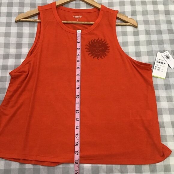 OLD Navy go dry crop muscle t-shirt  top camisole Large - Picture 5 of 9